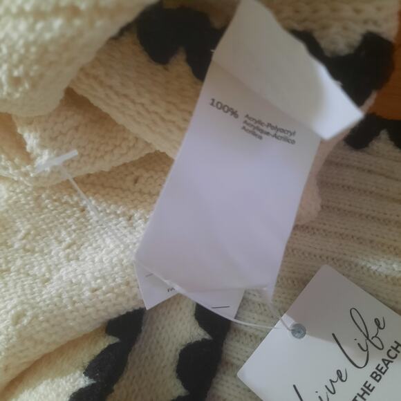 Cupshe Womens Live Life at the Beach Cream Knit Bodycon Midi Dress Size M NWT - Picture 7 of 10